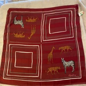 vintage italian maroon scarf